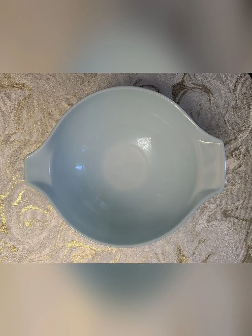 Vintage Pyrex Butterprint Amish Cinderella Mixing Bowl Set — Turquoise & White